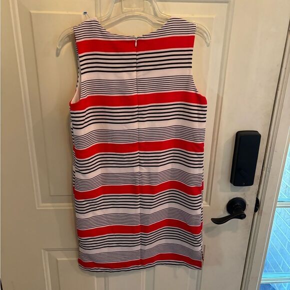 Anthropologie Sans Souci Red and White Sleeveless Sheath Mini Dress - Picture 4 of 4